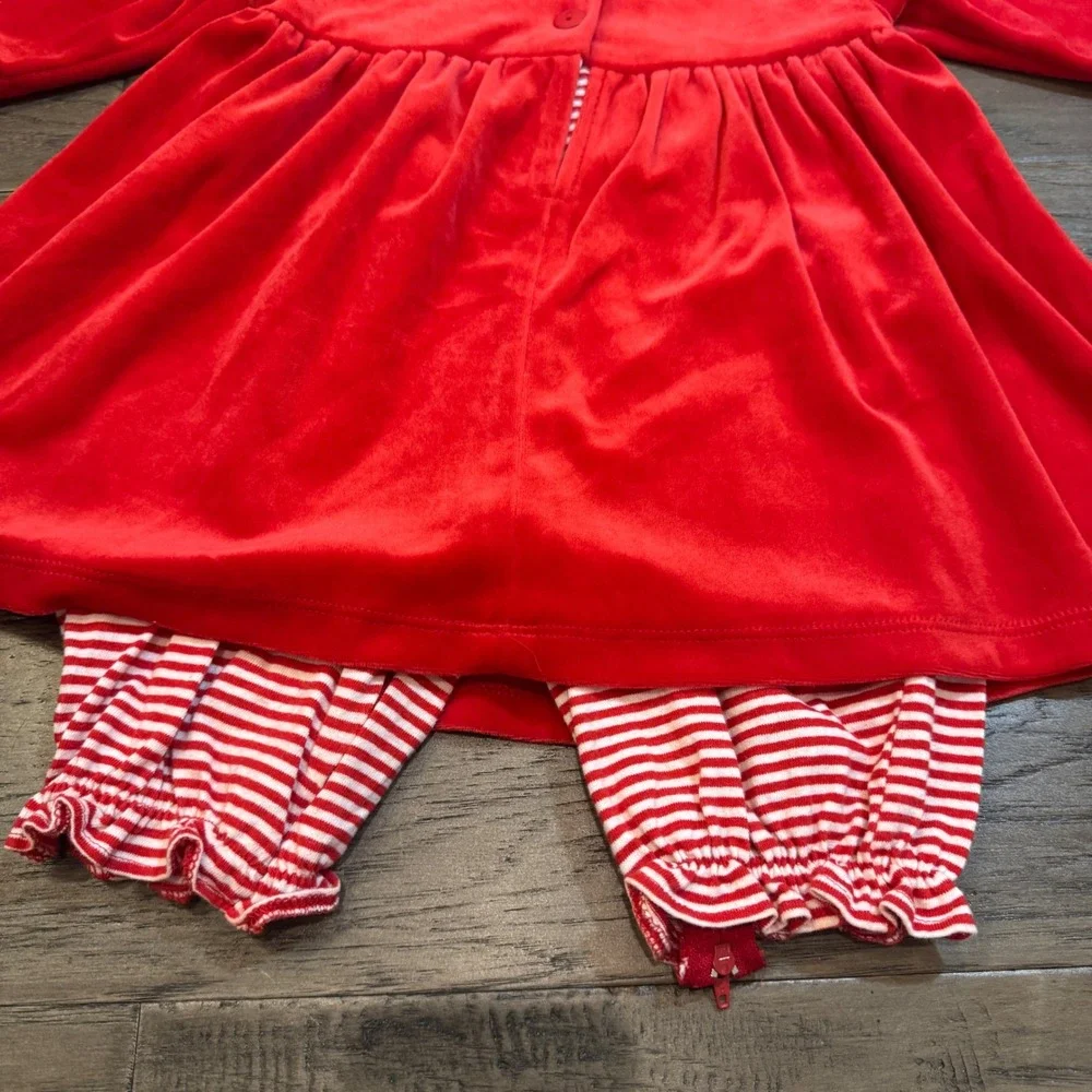 Vintage Sweet Potatoes Red Velvet Polar Bear Dress Infant‎ 12 Months Holiday